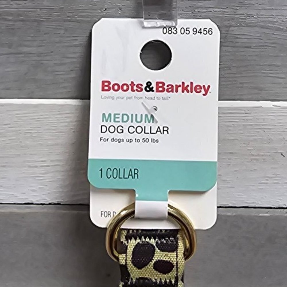 Animal Print with Buckle Branding Dog Collar | Boots & Barkley | Medium - Picture 2 of 10